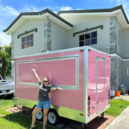 11 ft mobile kitchen food trailer with fryer