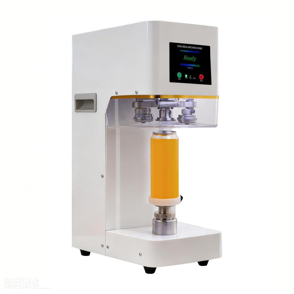 White semi-automatic can sealing machine for PET and aluminum cans
