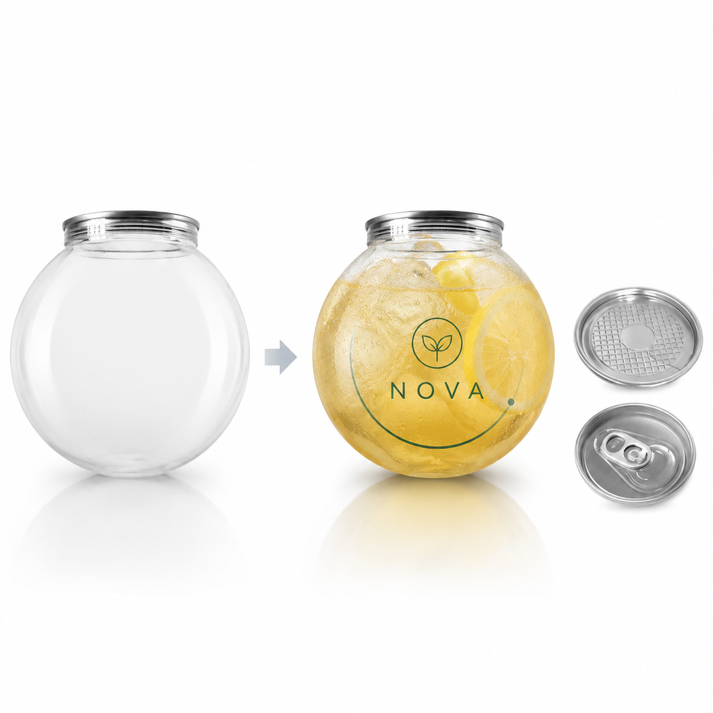 250ml-B PET cans for custom juice and tea packaging