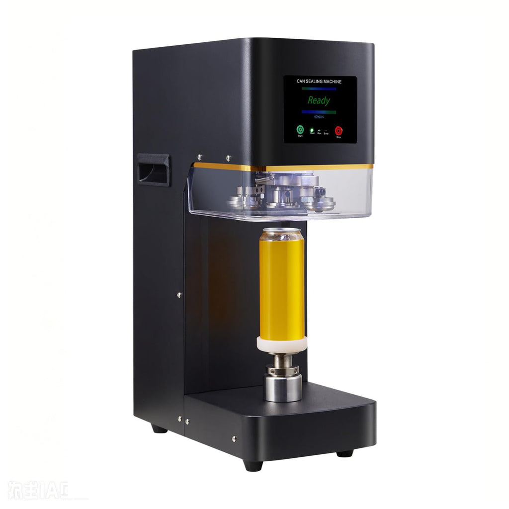 Black semi-automatic can sealing machine for PET and aluminum cans