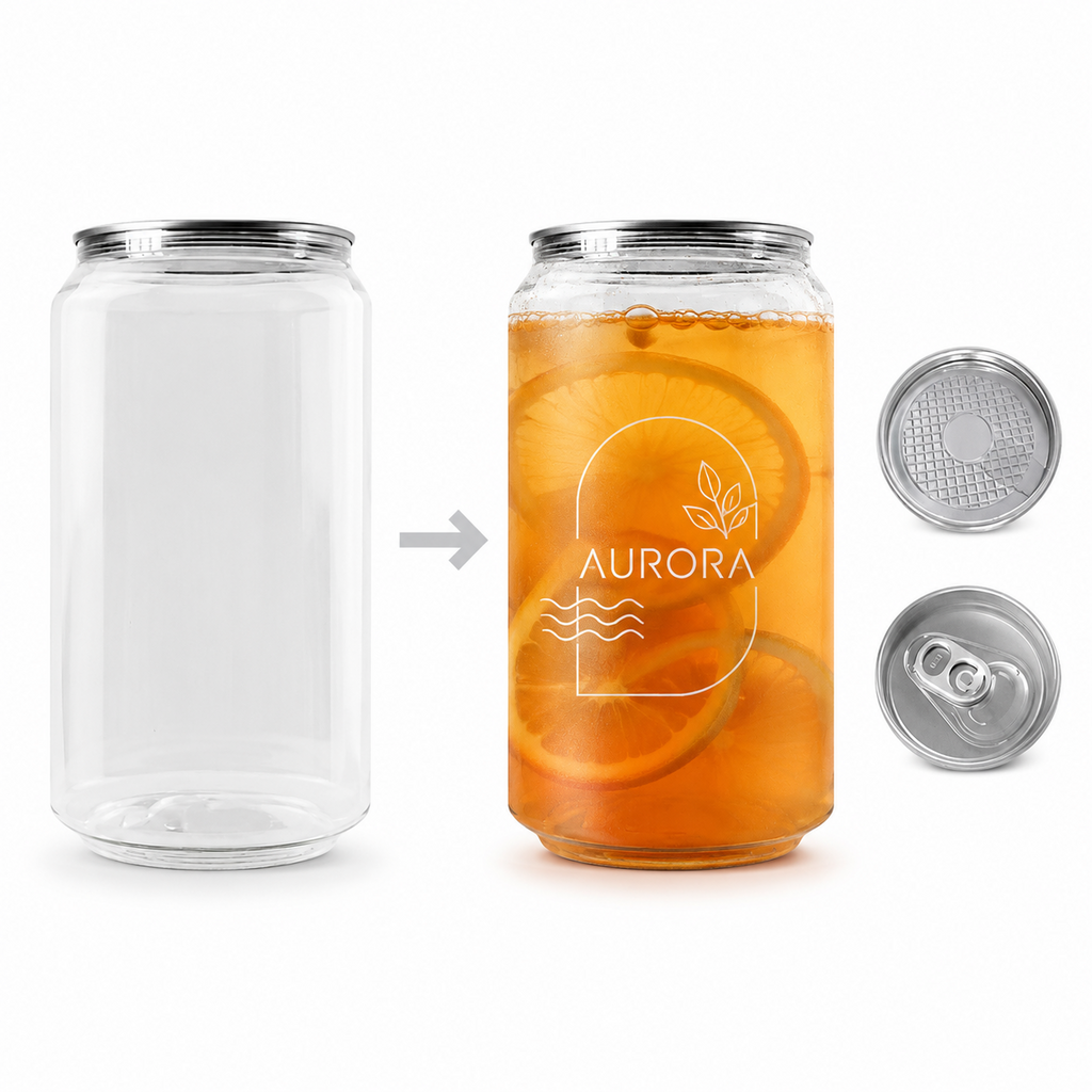 330ml-A PET cans for custom drink packaging