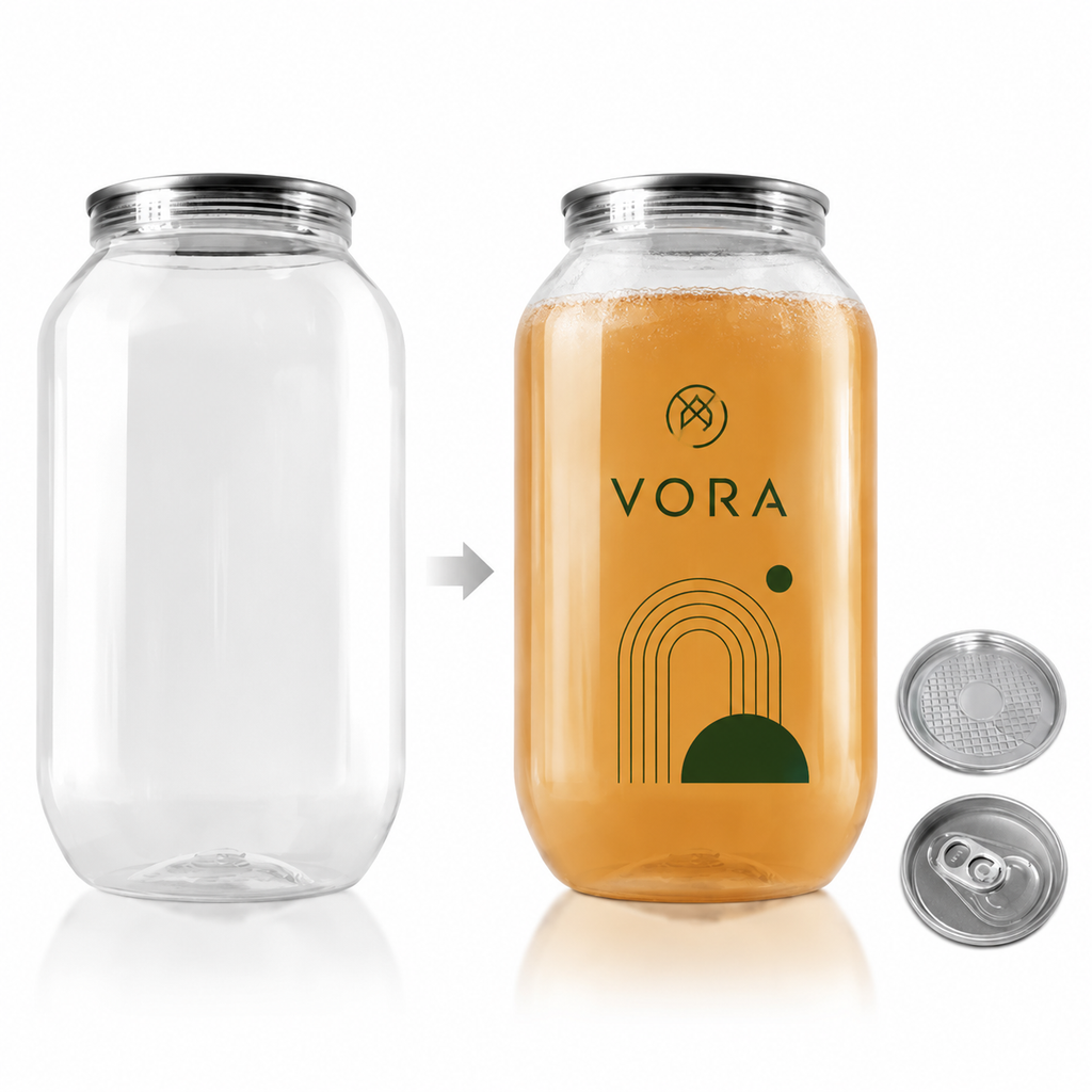 500ml-B PET cans for custom beverage packaging