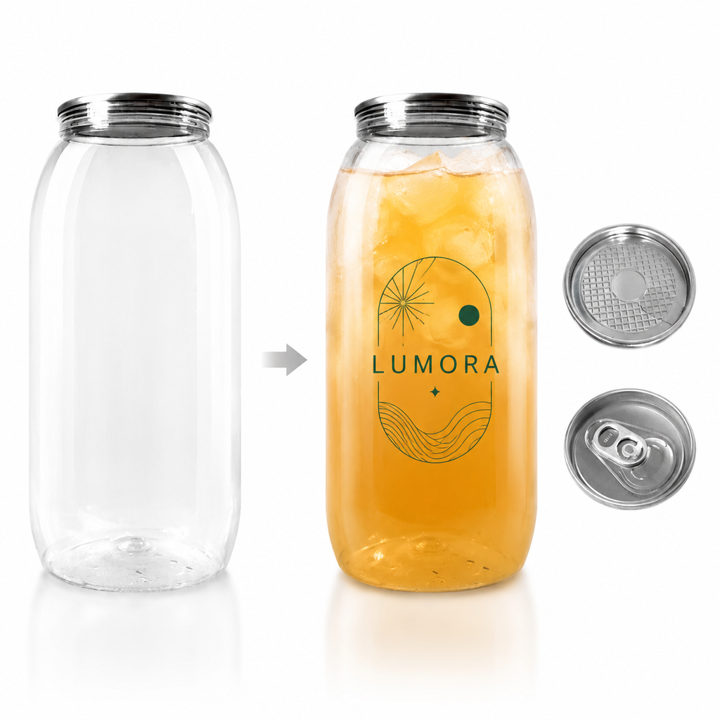 700ml-A PET cans for custom large beverage packaging