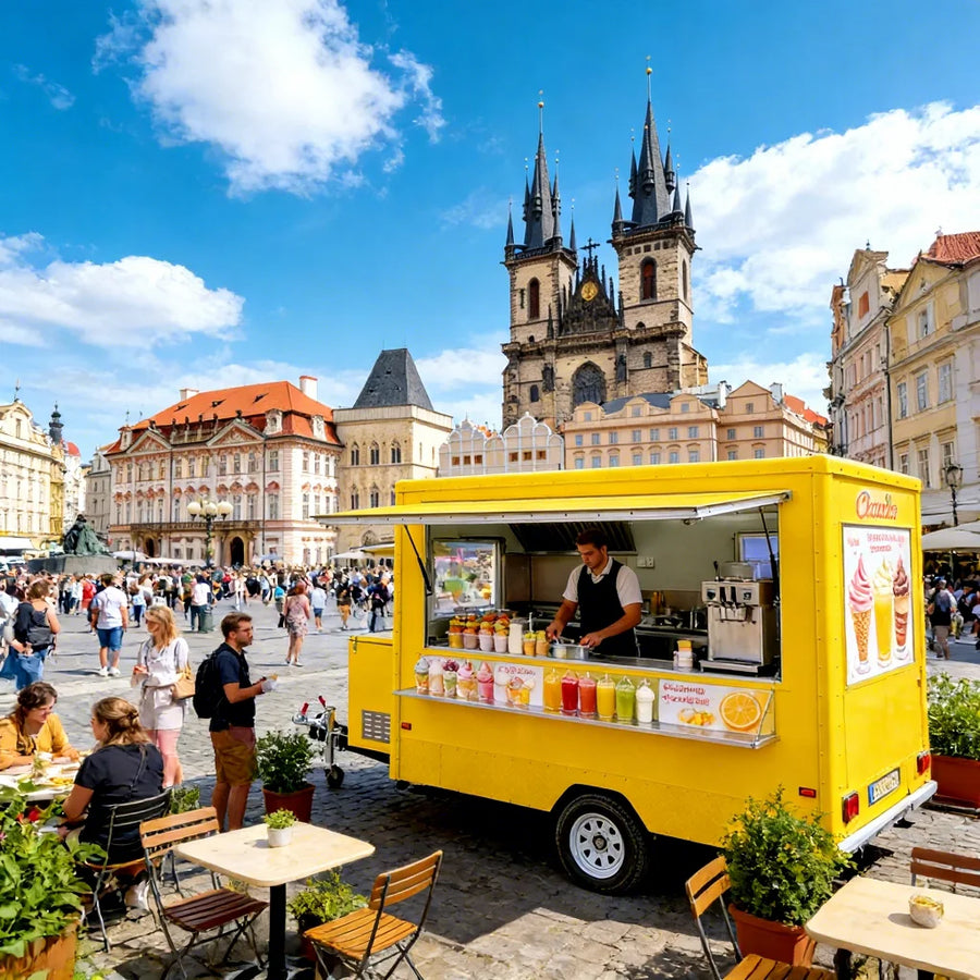 American Street Fast Food Trailer with Mobile Kitchen